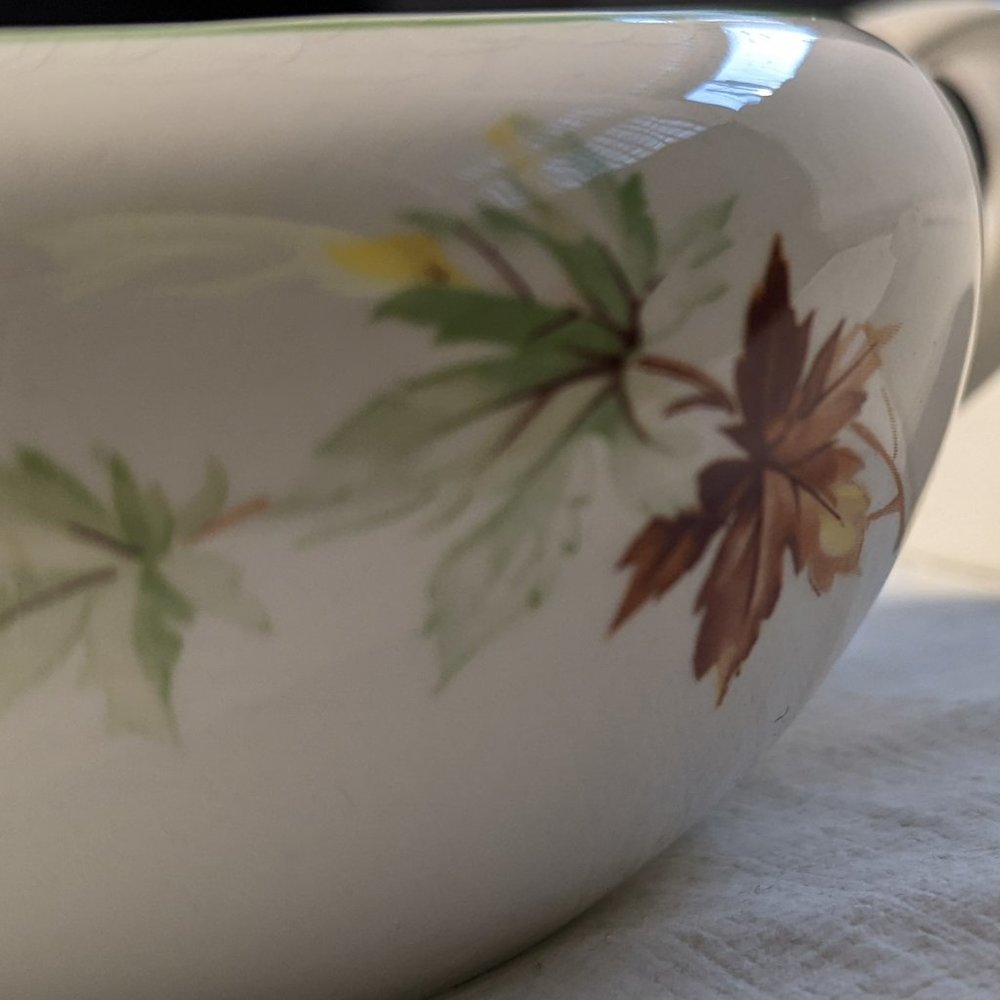 Gravy Boat, with a simple maple leaf motif